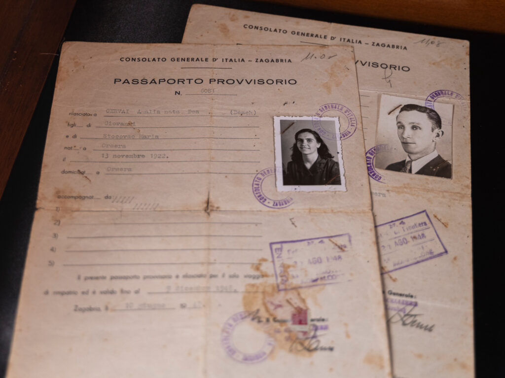 Passaporto provvisorio Esuli - Amalia Cervai