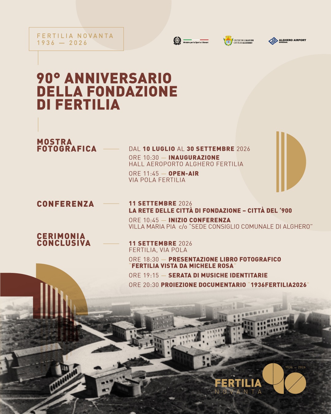 Mostra per il 90° Anniversario della fondazione di Fertilia